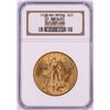 Image 1 : 1908 No Motto $20 St Gaudens Double Eagle Gold Coin NGC MS62