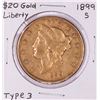 Image 1 : 1899-S $20 Liberty Head Double Eagle Gold Coin