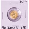 Image 1 : 2014 Australia $5 Lunar Year of the Horse 1/20 Oz Gold Coin
