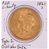 Image 1 : 1861-S Type 1 $20 Liberty Head Double Eagle Gold Coin