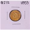 Image 1 : 1853 $2 1/2 Liberty Head Quarter Eagle Gold Coin