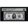 Image 1 : 1934A $5 Silver Certificate Note Fr.1651 PMG Gem Uncirculated 66EPQ