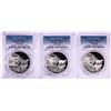 Image 1 : Lot of (3) 2016 Proof South Africa 2 Rand Cheetah Silver Coins PCGS PR70DCAM