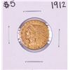 Image 1 : 1912 $5 Indian Head Half Eagle Gold Coin