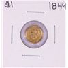 Image 1 : 1849 $1 Liberty Head Gold Dollar Coin