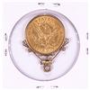 Image 2 : 1881 $5 Liberty Head Half Eagle Gold Coin w/ 14K Bezel