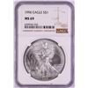 Image 1 : 1996 $1 American Silver Eagle Coin NGC MS69