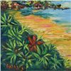 Image 2 : Fallas Original "Weekend At The Beach" Original Oil On Canvas