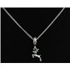 Image 1 : .925 STERLING SILVER REINDEER NECKLACE