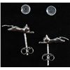 Image 1 : SILVER CUTE S925 SILVER JUMPING CAT STUD EARRINGS 