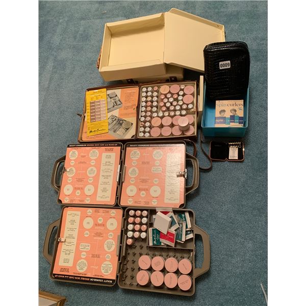 Assorted Vintage Makeup (Beauty Counselor), & Spin Curlers