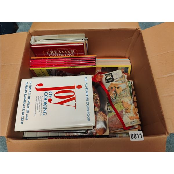 Box of Retro Books & Recipes