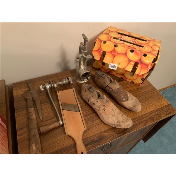 Assorted Antique Tools and Shoe Forms