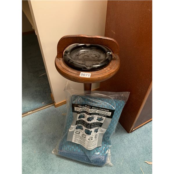 Vintage Ashtray Table & Foam Back Cover