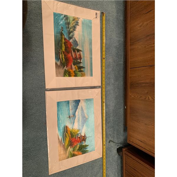 Two Japanese Style Embroidery Wall Art Medium