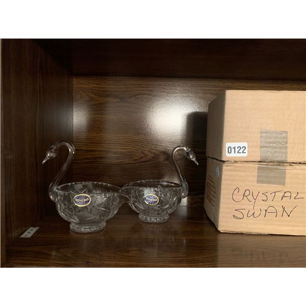 Set of Behemia Crystal Swans