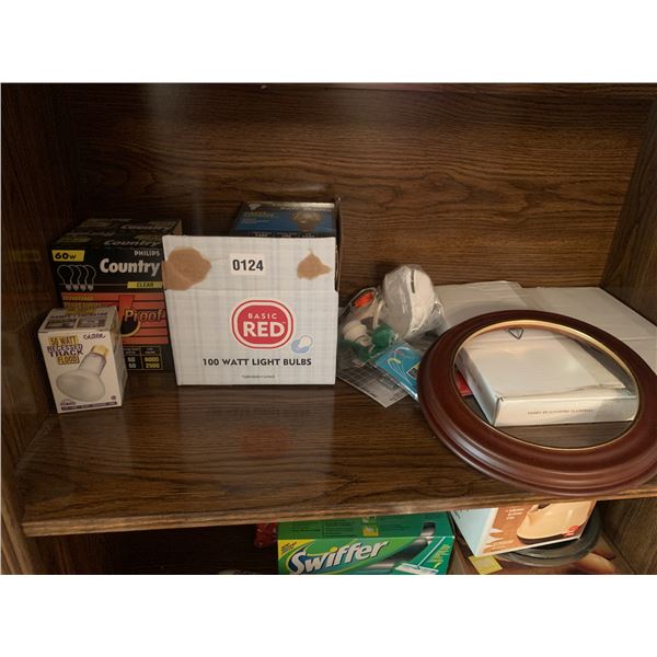Assorted Homeware Supplies and Circular Frame