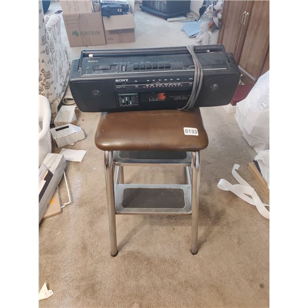Retro Sony Tape player/Radio & Step ladder/stool Hybrid