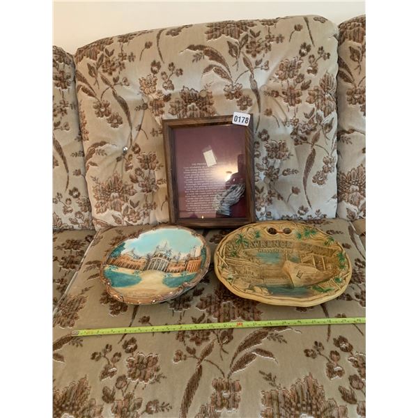 Prayer Wall Art and 2 Decorative Wall Plates