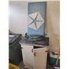 Image 1 : Garage Storage Cabinet With 3D Abstract Wall Art
