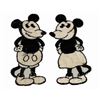 Image 1 : Mickey Mouse and Minnie Mouse Cigarette Silk Patches.