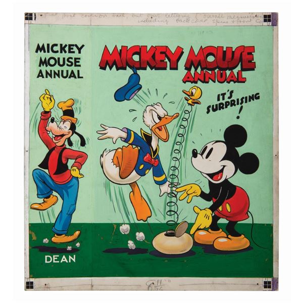 Mickey Mouse Annual Original Cover Painting.
