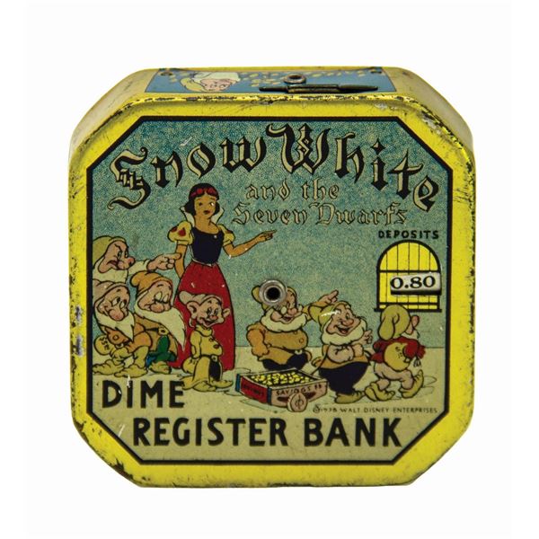 Snow White Dime Register Bank.