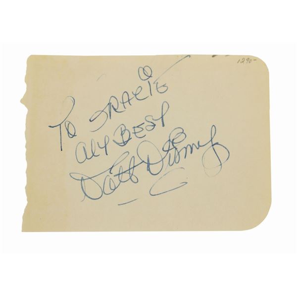 Walt Disney Signed Autograph Album Page.