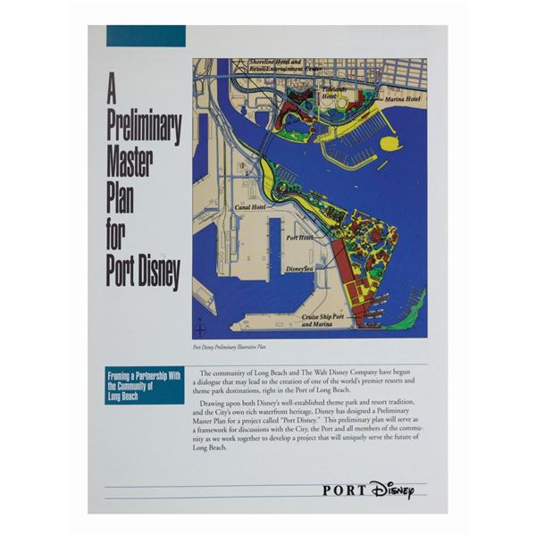 Port Disney Master Plan Brochure.
