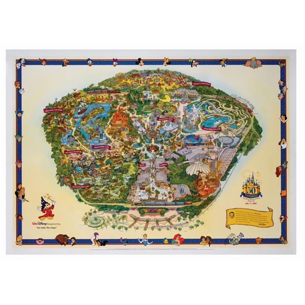 Disneyland 50th Anniversary Imagineer Map.