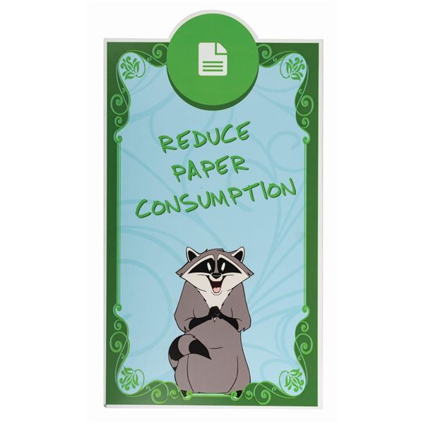 Disney Employee Conservation Sign.