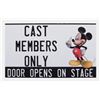 Image 1 : "Cast Members Only" Backstage Sign.