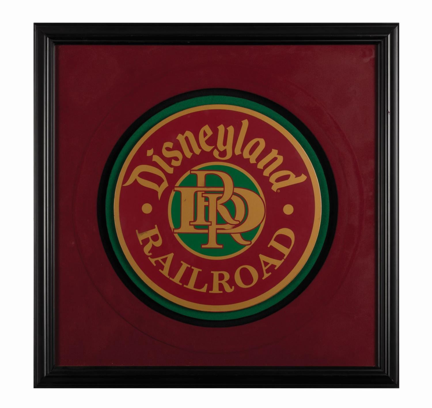 "Disneyland Railroad" Replica Drumhead in Frame.