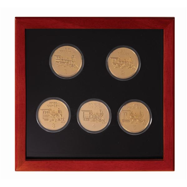 Set of (5) Disneyland Railroad Mint Coins.