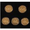 Image 2 : Set of (5) Disneyland Railroad Mint Coins.