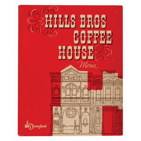 Hills Bros Coffee House 1960 Menu.