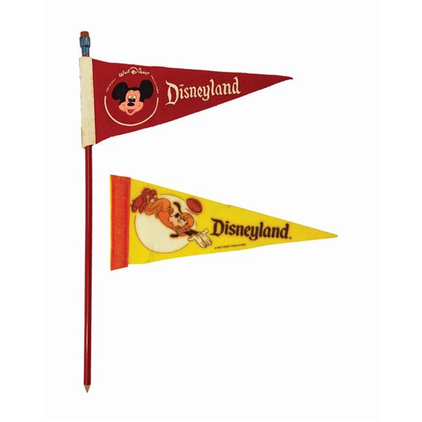 Pair of Disneyland Souvenir Pencil Pennants.