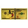 Image 2 : Set of (4) Mickey and Friends Gold Bank Notes.