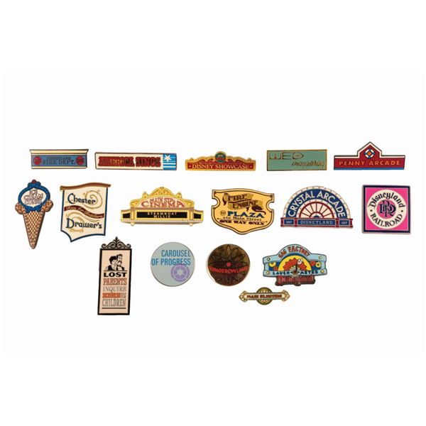 Collection of (16) Disneyland Sign Pins.