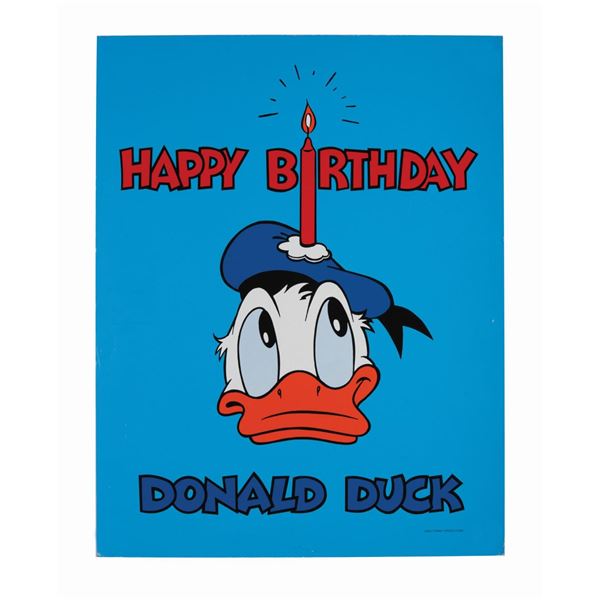 Donald Duck's 50th Birthday Large Sign.