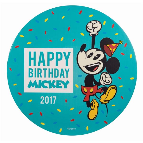 Disneyland Happy Birthday Mickey Sign.