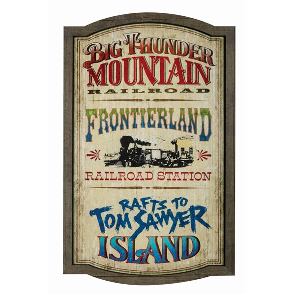 A Frontierland Attractions Wall Plaque.