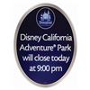 Image 1 : California Adventure Park Hours Sign.
