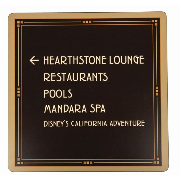 Grand Californian Hotel Direction Sign.