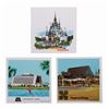 Image 1 : Set of (3) Walt Disney World Souvenir Tile Trivets.