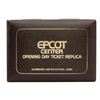 Image 4 : Epcot Center Opening Day Ticket Replica Paperweight.