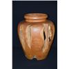 Image 1 : CARVED WOOD VASE (16" H)