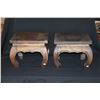 Image 1 : CARVED WOOD STANDS (PAIR)