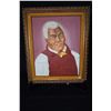 Image 1 : FRAMED PRINTING ON CANVAS, "KAMEHAMEHA I"; UNSIGNED (21" X 25 1/2") (DOES NOT INCLUDE STAND)