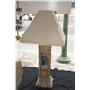 Image 1 : TABLE LAMP W/PALM TREE MOTIF (26" H)
